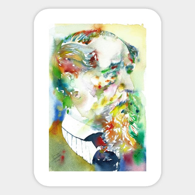 CHARLES DICKENS - watercolor portrait .2 Sticker by lautir